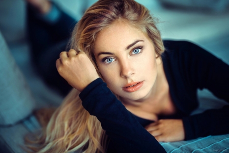 Beauty - girl, blonde, beauty, model, face, woman