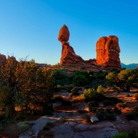 Balanced Rock Landscape, Arches National Park, Moab, Utah