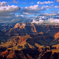 North Rim of the Grand Canyon as a winter storm dissipates