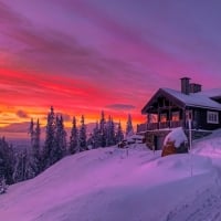 Winter sunset