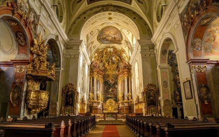 Cathedral in Lower Austria - cathedral, Austria, altar, church, interior