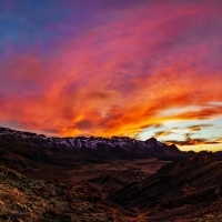 Unreal sunset in the Teide caldera, Canary Islands