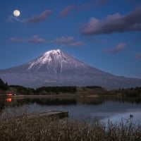 Full Moon over Mt. Fuji, Japan