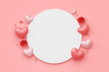 Happy Valentine's Day! - heart, valentine, pink, white, day, card