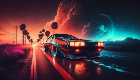 Synthwave Road