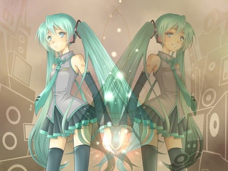 Hatsune Miku - hatsune miku, sexy, girl, twintails, blue eyes, long hair, blue hair, vocaloid, anime, cute