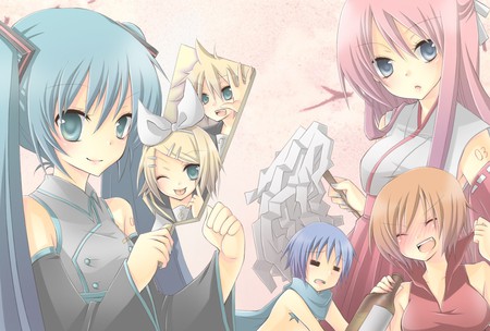 Vocaloid - hatsune miku, girls, sexy, kagamine rin, meiko, kaito, vocaloid, megurine luka, boys, anime, cute, kagamine len