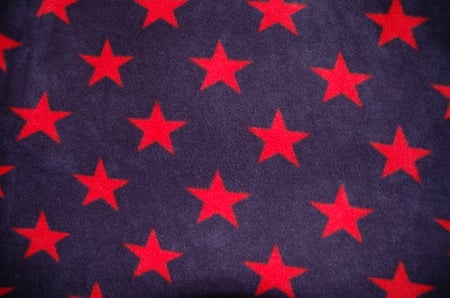 PERFECT RED STARS - red, denim, blue