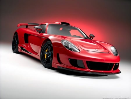 Carrera GT - conv, porsche, red, sports car