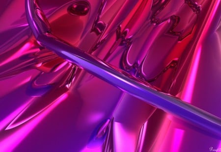 Ruby Shimmer - 3d and cg, pink, abstract, blue