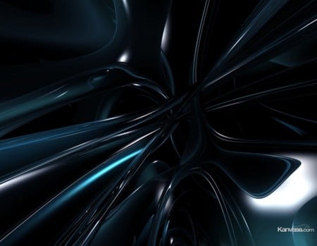 Teal Creation - abstract, black, white, teal, 3d and cg