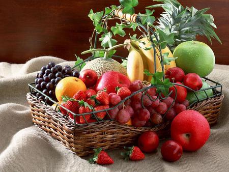 Beautiful basket - food, apple, banana, fruits