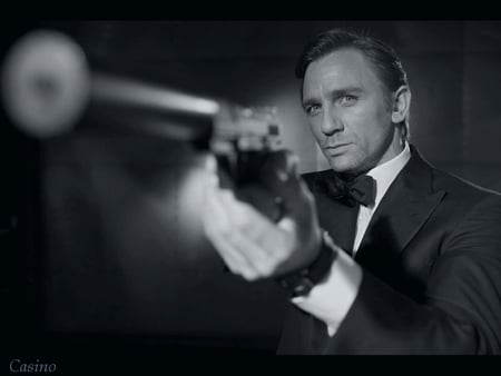 Casino - black and white, james bond, casino