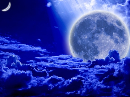 Bluesky .jpg - moon, space, sky