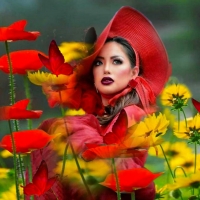 Ladies Millinery In Red