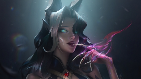 Coven Ahri - fantasy, league of legends, face, coven ahri, lol, art