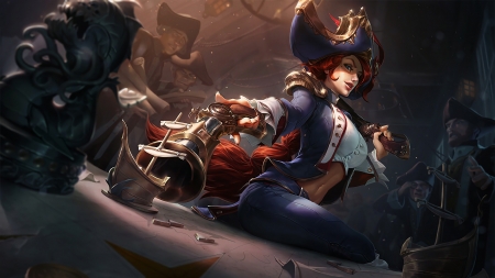 Waterloo Miss Fortune - fantasy, waterloo, miss fortune, league of legends, girl, lol, art