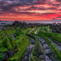 Sunset near Barrika, Basque Country, Spain