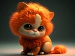 Cute cat with  orange hair