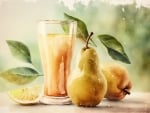 Glass of pear juice