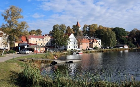 Talsi, Latvia - Talsi, road, Latvia, lake