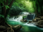 Waterfall in jungle