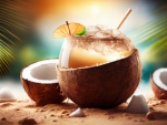 Cocktail with coconut