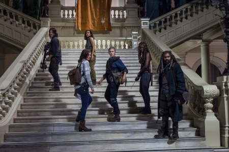 The Walking Dead 2010 - - actor, stairs, people, woman, tv series, the walking dead, man, actress