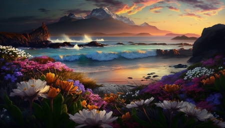 Beach Flowers - Beaches & Nature Background Wallpapers on Desktop Nexus