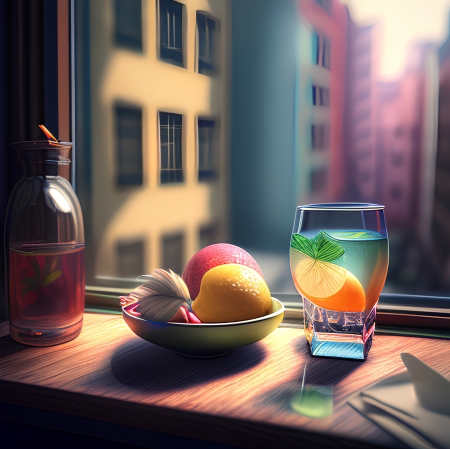 Fruit in a glass - Window, Glass, Sweet, Bowl