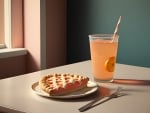 Apple pie and orange juice