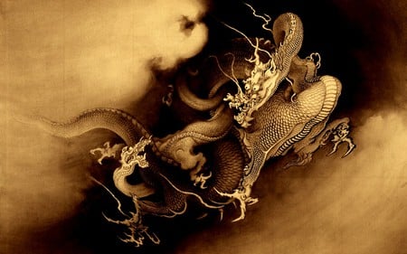 CHINESE DRAGON - cg, chinese, dragon, art