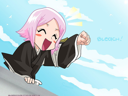 kusajishi_yachiru - women, sky, girl, bleach, female, anime girl, yachiru, anime, kusajishi