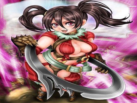 tira - women, girl, pig tails, female, soul calibur, videogame, blade, video games, tira