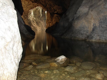 Cave - water, mountain, rocks, romania