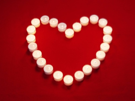 Heart of Candles - lover, heart, candles, loving, lovers, feelings, valentines day, romance, love, passion, warmth, tenderness, tender, in love, gentle, romantic, emotions, warm, passionate