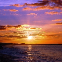 Golden Dawn At Beach