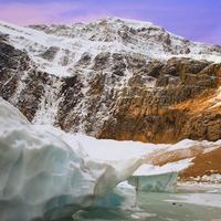 Ice Flow At The Base Of Angel Glacier Jasper National Park