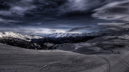 BEAUTIFUL LOVELY SCENERY - apls, view, soil, night, field, mountains