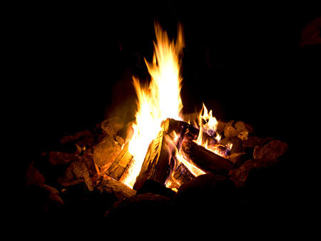 The Fire - burning, fireplace, fire, wood