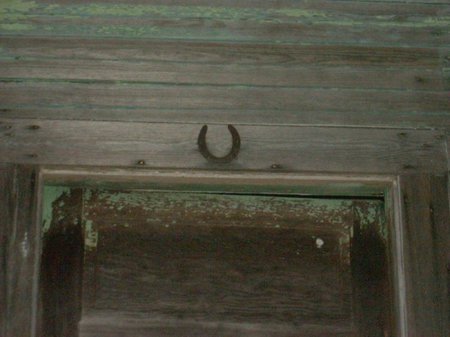 Old Horseshoe Over The Door - house, door, shoe, old, horse, luck