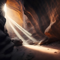 Sunlight in the Antelope Canyon, USA