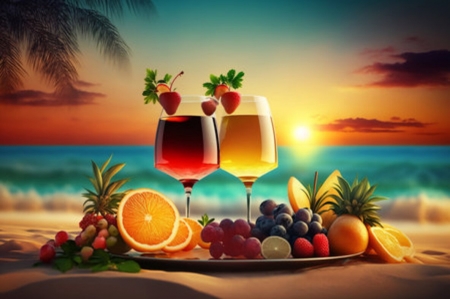 Cocktail glasses - 3D and CG & Abstract Background Wallpapers on