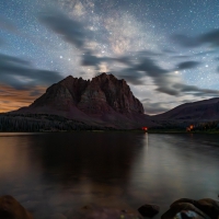 Sunset and Milky Way Rise at Red Castle Lake, Utah