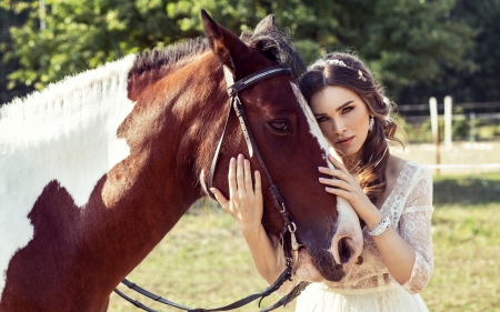 :) - cowgirl, animal, woman, model, girl, cal, horse