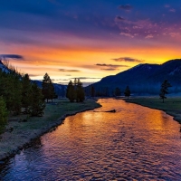 Yellowstone National Park - Wyoming - Sunset