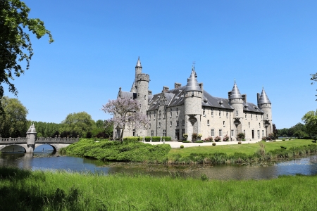 Bornem Castle, Belgium - moat, belgium, architecture, castle