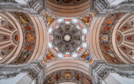 Salzburg Cathedral, Austria - Austria, ceiling, Satzburg, cathedral, dome