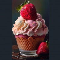 Strawberry ice cream