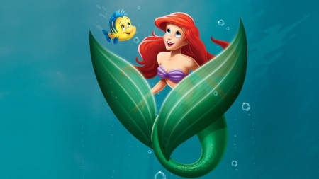 The Little Mermaid 1989 - water, girl, fantasy, siren, movie, fish, disney, fabio, the little mermaid